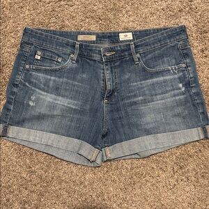 AG Jeans Shorts Womens 32 Blue Denim The Hailey Ex Boyfriend Roll Up USA Made